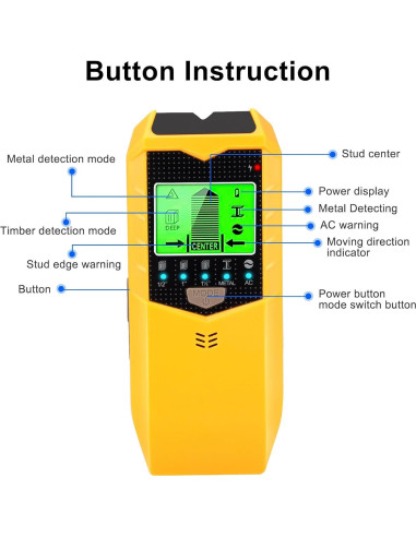 Buscador de Estudio 5 en 1 Shiqiao con Pantalla LCD y Alertas