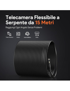 Borescopio DEPSTECH 15m Triple Lente Pantalla 5" 1080P 2