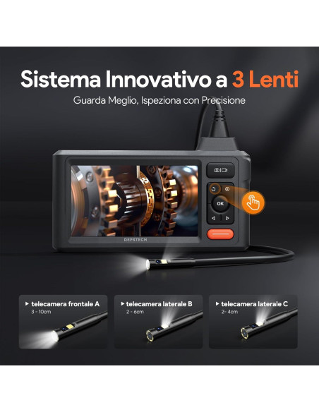 Borescopio DEPSTECH 15m Triple Lente Pantalla 5" 1080P