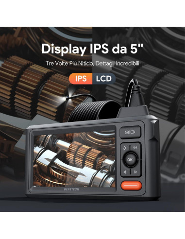 Borescopio DEPSTECH 15m Triple Lente Pantalla 5" 1080P