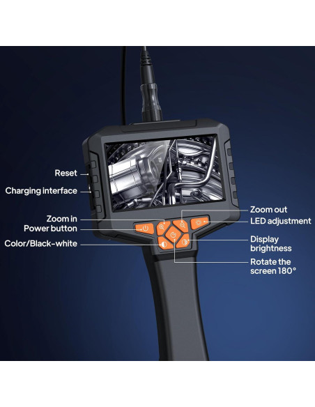 Cámara Endoscópica Ginocaco 4.3'' HD 1080P 15M IP67