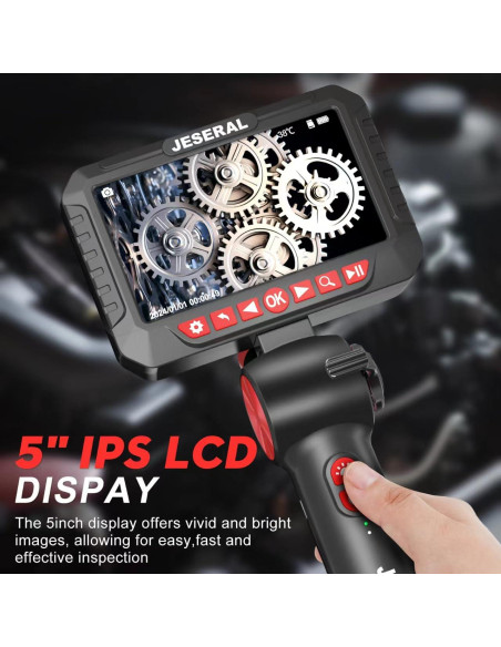 Borescopio Articulado JESERAL 6.2mm Pantalla 5" HD 1080P