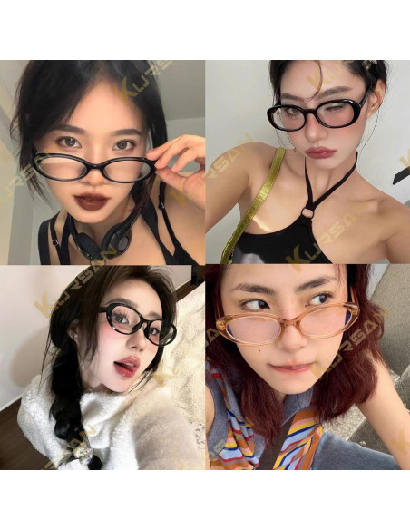 Gafas de Luz Azul KURSAN Ovaladas Unisex Retro 90s