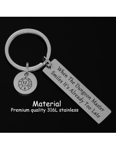 Llavero DND Hutimy para Maestro de Mazmorras - Acero Inoxidable 2