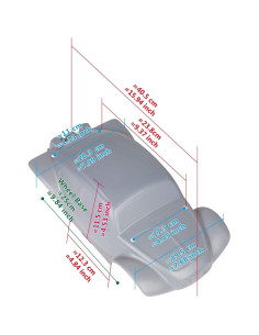 Cuerpo Claro Stampede SummitLink 1/10 Sin Pintar con Calcomanías 2