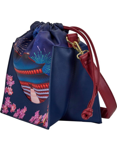 Bolsa Crossbody Loungefly Mulan Castillo con Fuegos Artificiales
