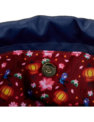 Bolsa Crossbody Loungefly Mulan Castillo con Fuegos Artificiales