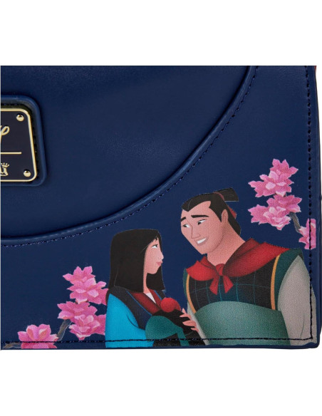 Bolsa Crossbody Loungefly Mulan Castillo con Fuegos Artificiales