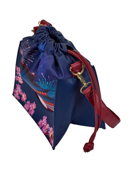 Bolsa Crossbody Loungefly Mulan Castillo con Fuegos Artificiales