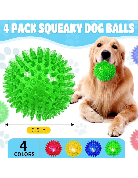 Pelotas LED para Perros JLVAUVT 9 cm Resistentes y Seguras