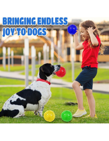 Pelotas LED para Perros JLVAUVT 9 cm Resistentes y Seguras