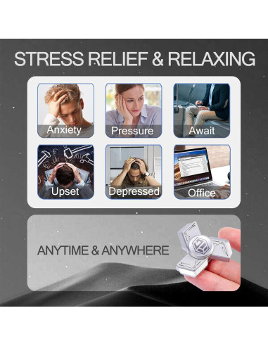 Spinner Fidget de Metal Berotok Mini Silencioso para Adultos