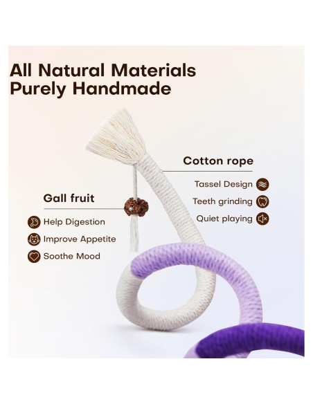 Juguetes para Gatos Potaroma 3 Pcs Cuerdas con Hierba Gatera