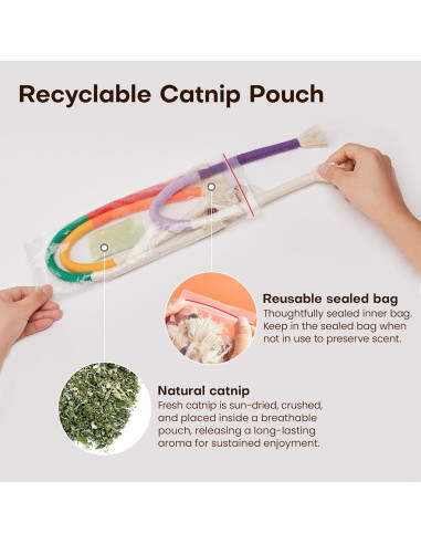 Juguetes para Gatos Potaroma 3 Pcs Cuerdas con Hierba Gatera