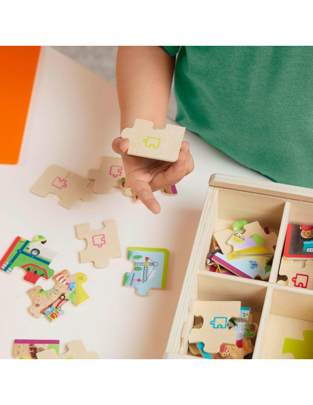 Rompecabezas de Madera B. toys 3-Pack Mascotas y Dinos