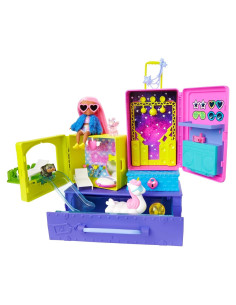 Barbie Conjunto de Viaje Extra HDY91 con 2 Cachorros y Accesorios