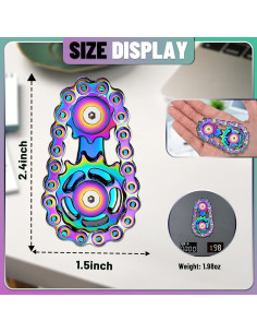 Fidget Spinner Metal Chilvil 7.1cm Alivio Estrés TDAH 2