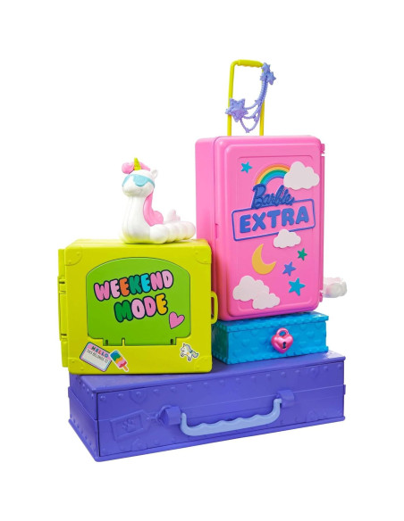 Barbie Conjunto de Viaje Extra HDY91 con 2 Cachorros y Accesorios