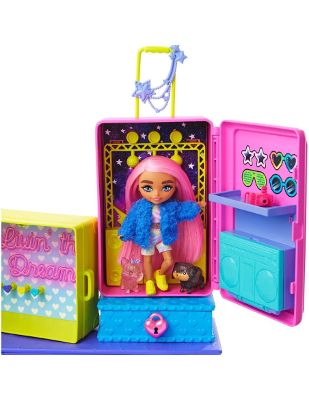 Barbie Conjunto de Viaje Extra HDY91 con 2 Cachorros y Accesorios