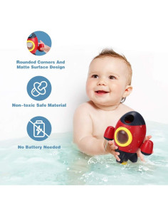 Juguete de Baño Cohete Espacial Elovien para Bebés 1-3 Años 2