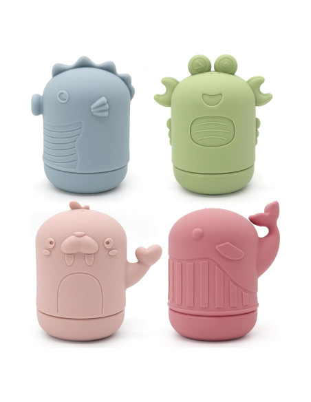 Juguetes de Baño PandaEar Silicona Multicolor 0-3 Años