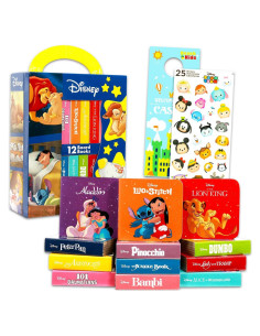 Conjunto de Libros de Cuentos Disney - 12 Bloques para Bebés