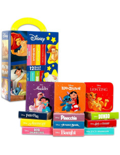 Conjunto de Libros de Cuentos Disney - 12 Bloques para Bebés 2