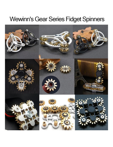 Spinner de Fidget Wewinn de Latón con Engranajes y 12 Rodamientos