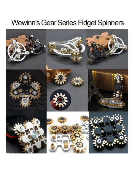 Spinner de Fidget Wewinn de Latón con Engranajes y 12 Rodamientos