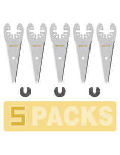 5 Piezas Cuchillas Raspadoras Cónicas BBYPP 75mm para Herramientas Oscilantes