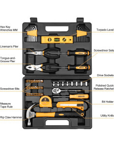 Kit de Herramientas DEKOPRO 65 Piezas con Estuche de Almacenamiento 2