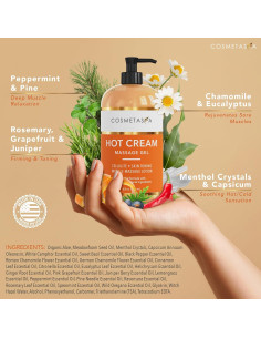 Aceite de Masaje y Gel Caliente Cosmetasa 260 ml x 2 2