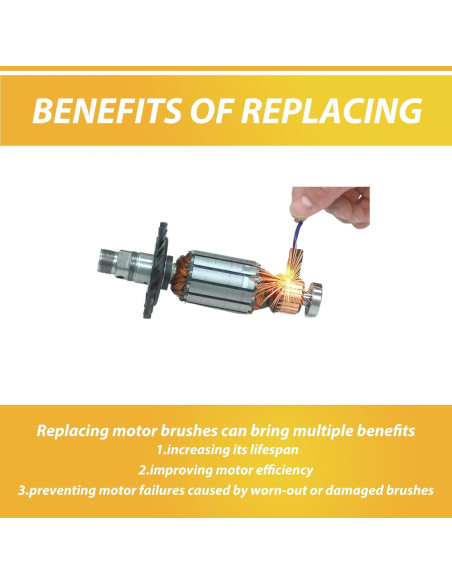 4 Cepillos de Carbono JUXIANG N097696 para DeWalt DWE4011 y más