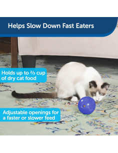 Pelota Alimentadora Lenta PetSafe SlimCat Azul - Juguete Interactivo para Gatos 2