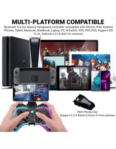 Controlador de Juegos Bluetooth arVin para iPhone/Android/PC 2