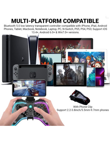 Controlador de Juegos Bluetooth arVin para iPhone/Android/PC
