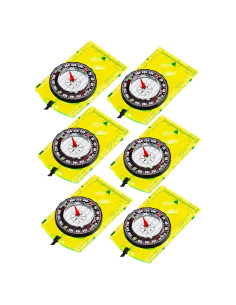Juego de 6 Brújulas Gejoy para Senderismo y Camping