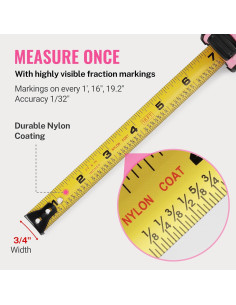 Cinta Métrica Retráctil WORKPRO 5m con Gancho Magnético 2