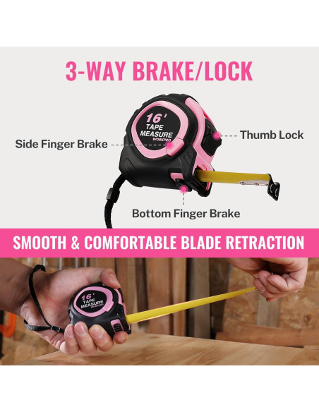 Cinta Métrica Retráctil WORKPRO 5m con Gancho Magnético