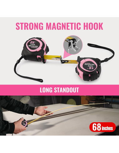 Cinta Métrica Retráctil WORKPRO 5m con Gancho Magnético