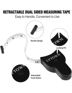 Cinta Métrica Corporal LYTOWN 2 Piezas 150 cm Flexible 2