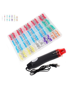 Kit 250 Conectores de Cable Impermeables Daevkaema con Pistola de Calor