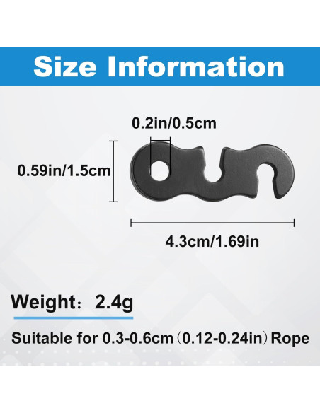 Ajustadores de Cuerda de Aluminio SATINIOR - 20 Piezas