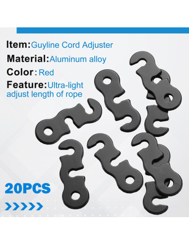 Ajustadores de Cuerda de Aluminio SATINIOR - 20 Piezas