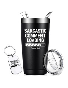 Vaso de Acero Inoxidable DOEARTE 20oz Sarcástico para Hombres