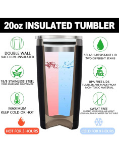 Vaso de Acero Inoxidable DOEARTE 20oz Sarcástico para Hombres 2