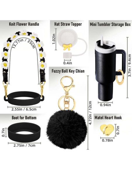 Juego de Accesorios de 7 Piezas ZYBIDEAL para Tazas Stanley