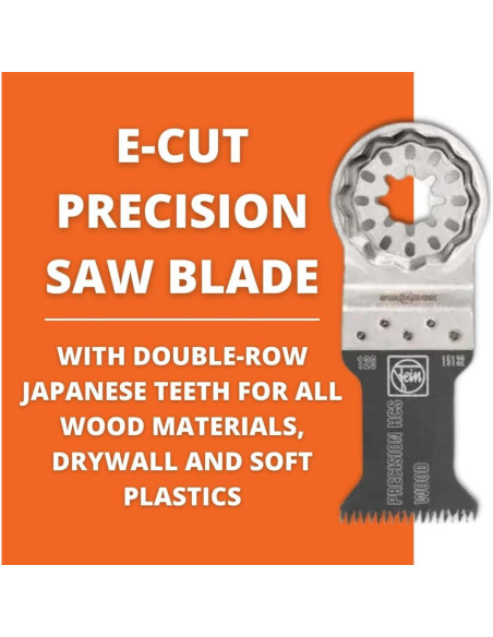 Hoja de sierra E-Cut Fein Starlock 3.49 cm para madera y plásticos