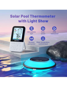 Termómetro Digital de Piscina INKBIRD IBS-P05R Solar IP68 2