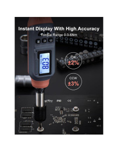 Destornillador de Par Digital GROWNEER 0.3-6 Nm 27 en 1 2